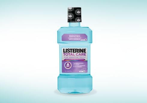 Listerine blue mouthwash bottle
